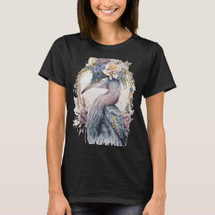 Blume C: Wasserfarben-Heron-Süßwasservogel T-Shirt
