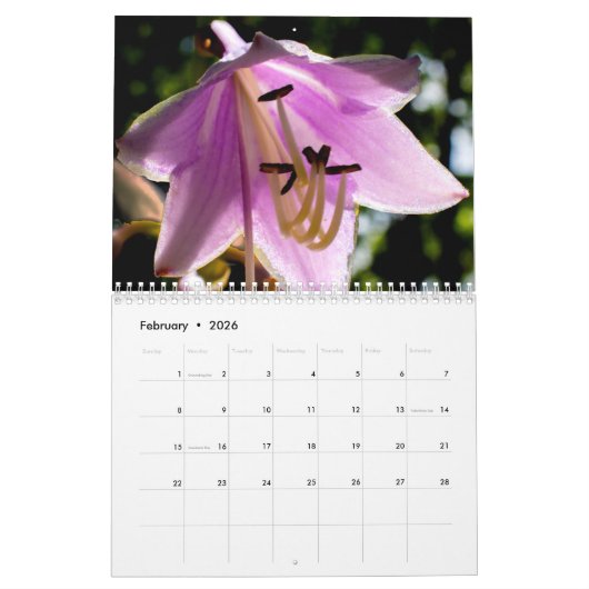 Blume Calander Kalender (Feb 2026)