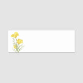 Blume California Poppy Yellow Garden Namensschild (Vorderseite)