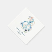 Blume Calligraphy Wedding Serviette (Ecke)