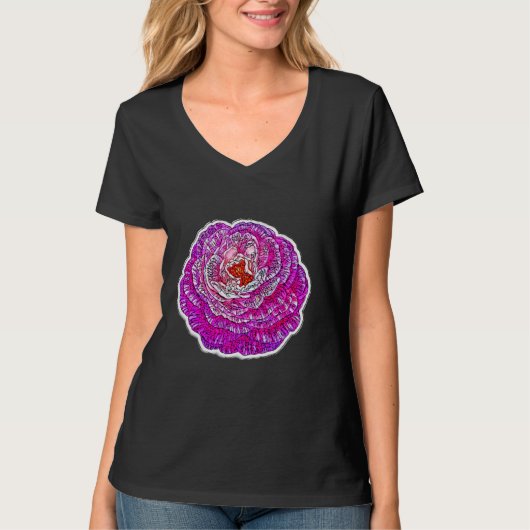 Blume Camellia T-Shirt (Vorderseite)