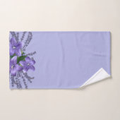 Blume Campanula Lavendel Lila Hintergrund Badhandtuch Set (Handtuch)
