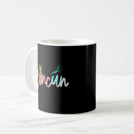 Blume Cancun Mexiko Sommer Cancun Kaffeetasse (Vorderseite Links)