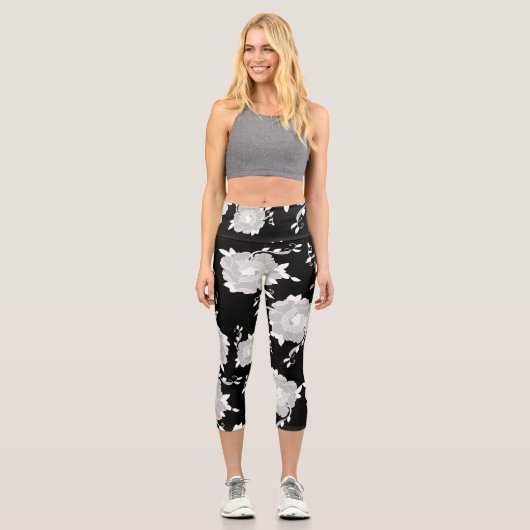 Blume Capri Leggings (Vorderseite)