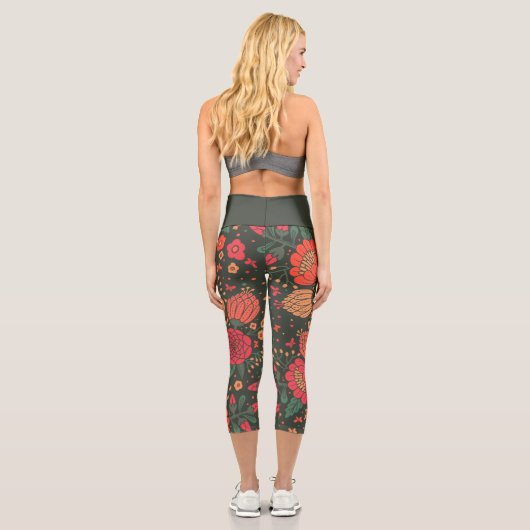 Blume Capri Leggings (Rückseite)