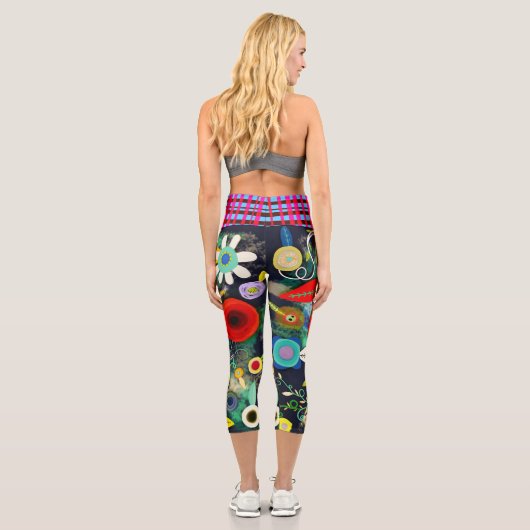 Blume Capri Leggings (Rückseite)