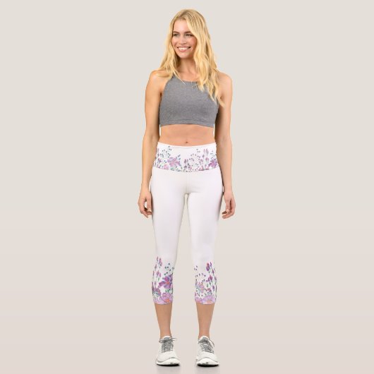 Blume Capri Leggings (Vorderseite)