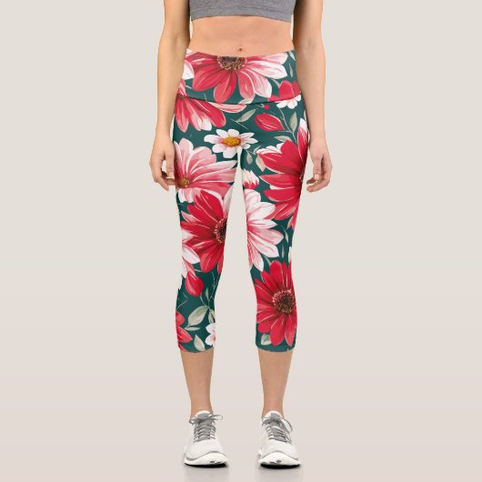 Blume Capri Leggings (Vorderseite)
