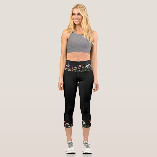 Blume Capri Leggings (Vorderseite)