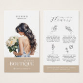 Blume Care Hang Tag Florist Card (Vorne & Hinten)