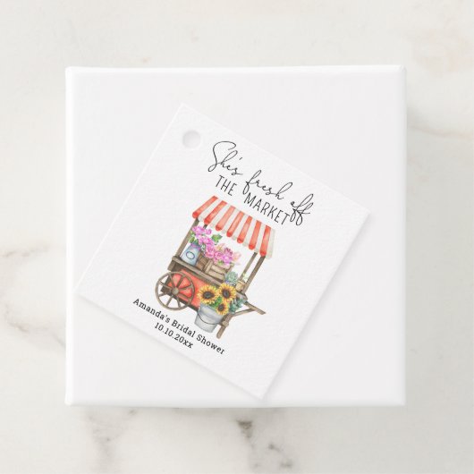 Blume Cart Brautparty Geschenkanhänger (Beispiel)