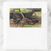 Blume Cart Rechteckiger Aufkleber (Tasche)
