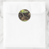 Blume Cart Runder Aufkleber (Tasche)