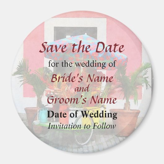 Blume Cart San Juan Save the Date Magnet (Vorne)
