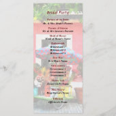 Blume Cart San Juan Wedding Programm (Rückseite)