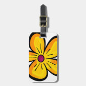 Blume Cartoon Gepäckanhänger (Vorderseite vertikal)