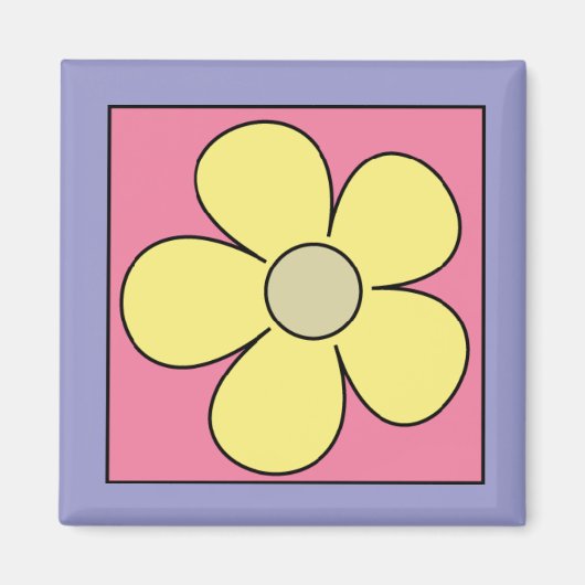 Blume Cartoon Kühlschrankmagnet (Vorne)