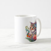 Blume Cat #1 Kaffeetasse (VorderseiteRechts)