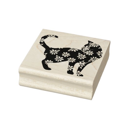 Blume Cat Blue Daisy Cats Gummistempel (Stempel)