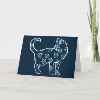 Blume Cat Blue Daisy Cats Karte