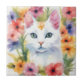 Blume Cat Fliese (Vorderseite)
