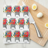 Blume Cat Geschirrtuch (Viertel Falte)