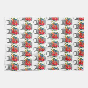 Blume Cat Geschirrtuch