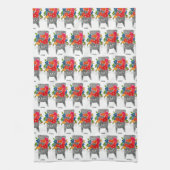 Blume Cat Geschirrtuch (Vertikal)