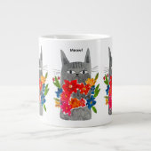 Blume Cat Jumbo-Tasse (Vorderseite)