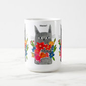 Blume Cat Kaffeetasse (Mittel)