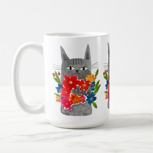 Blume Cat Kaffeetasse (Links)