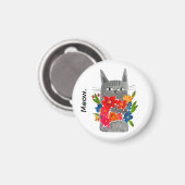 Blume Cat Magnet (Vorderseite/Rückseite)
