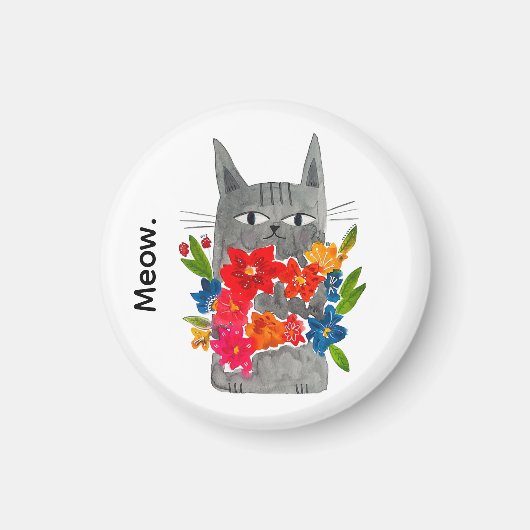 Blume Cat Magnet (Vorne)