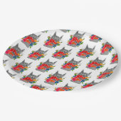 Blume Cat Pappteller (Schrägansicht)