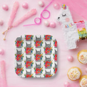 Blume Cat Pappteller (Party)