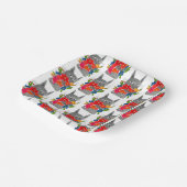 Blume Cat Pappteller (Gewinkelt)