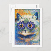 Blume Cat von Louis Wain Postkarte (Vorne/Hinten)