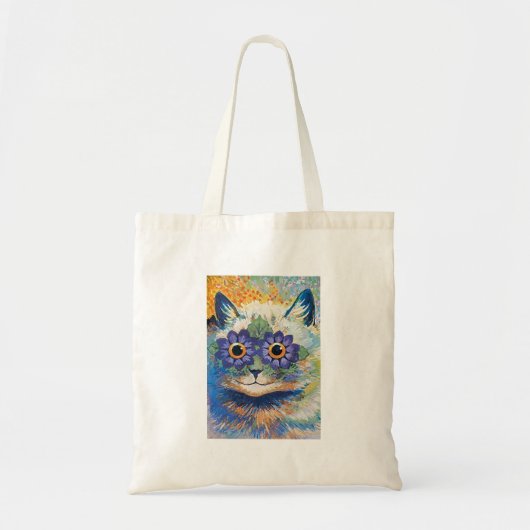 Blume Cat von Louis Wain Tragetasche (Vorne)