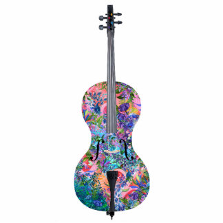 Blume Cello Musikalische Instrumentenskulptur Freistehende Fotoskulptur
