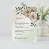 Blume Champagner Begleitkarte (Stehend Vorderseite)