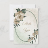 Blume Champagner Dankeskarte (Vorderseite)