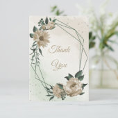 Blume Champagner Dankeskarte (Stehend Vorderseite)