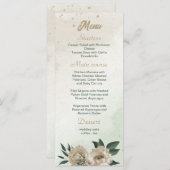 Blume Champagner Menükarte (Vorne/Hinten)