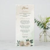 Blume Champagner Menükarte (Stehend Vorderseite)