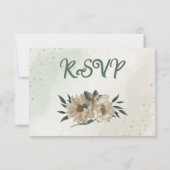 Blume Champagner RSVP Karte (Rückseite)