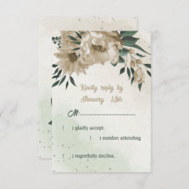 Blume Champagner RSVP Karte