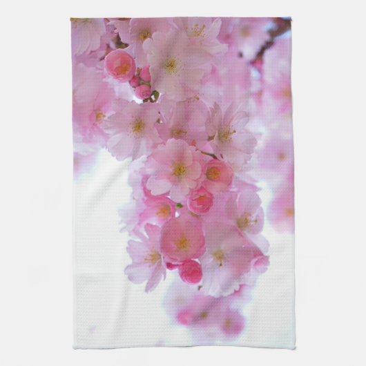 Blume Cherry Tree Geschirrtuch (Vertikal)