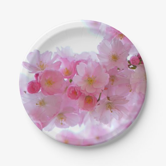 Blume Cherry Tree Pappteller (Vorderseite)