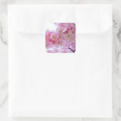 Blume Cherry Tree Quadratischer Aufkleber (Tasche)