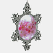 Blume Cherry Tree Schneeflocken Zinn-Ornament (Links)
